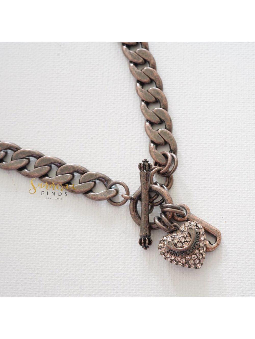 Juicy Couture Heart Charm Toggle Necklace